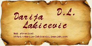 Darija Lakićević vizit kartica